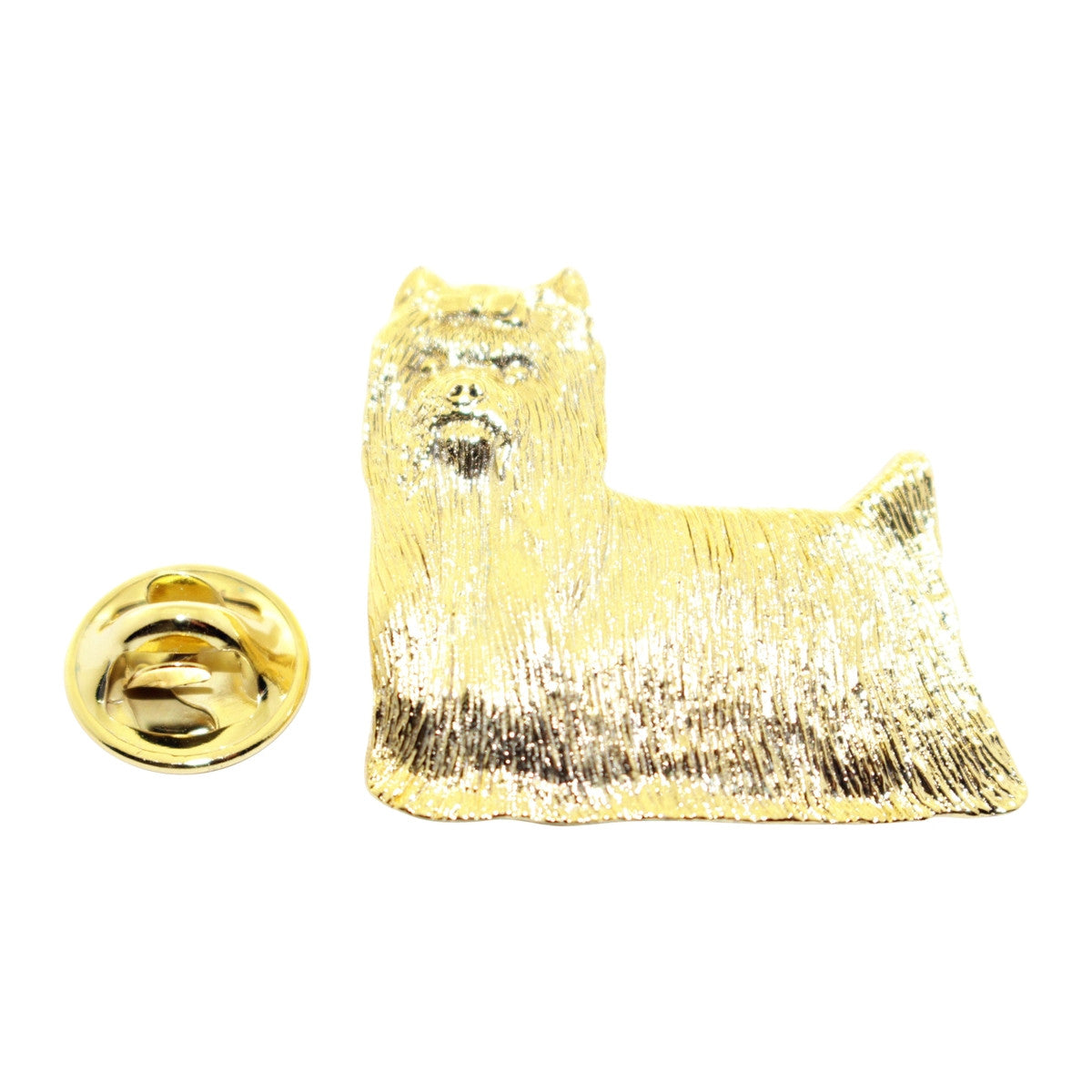 Show Cut Yorkshire Terrier or Yorkie Pin ~ 24K Gold ~ Lapel Pin ~ 24K Gold Lapel Pin ~ Sarah's Treats & Treasures